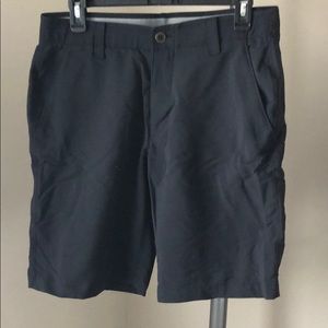 Black Under Armour golf shorts